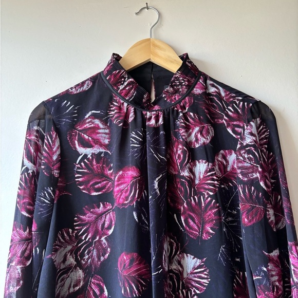 KARL LAGERFELD | Long sleeve mock neck blouse | M - Picture 6 of 9